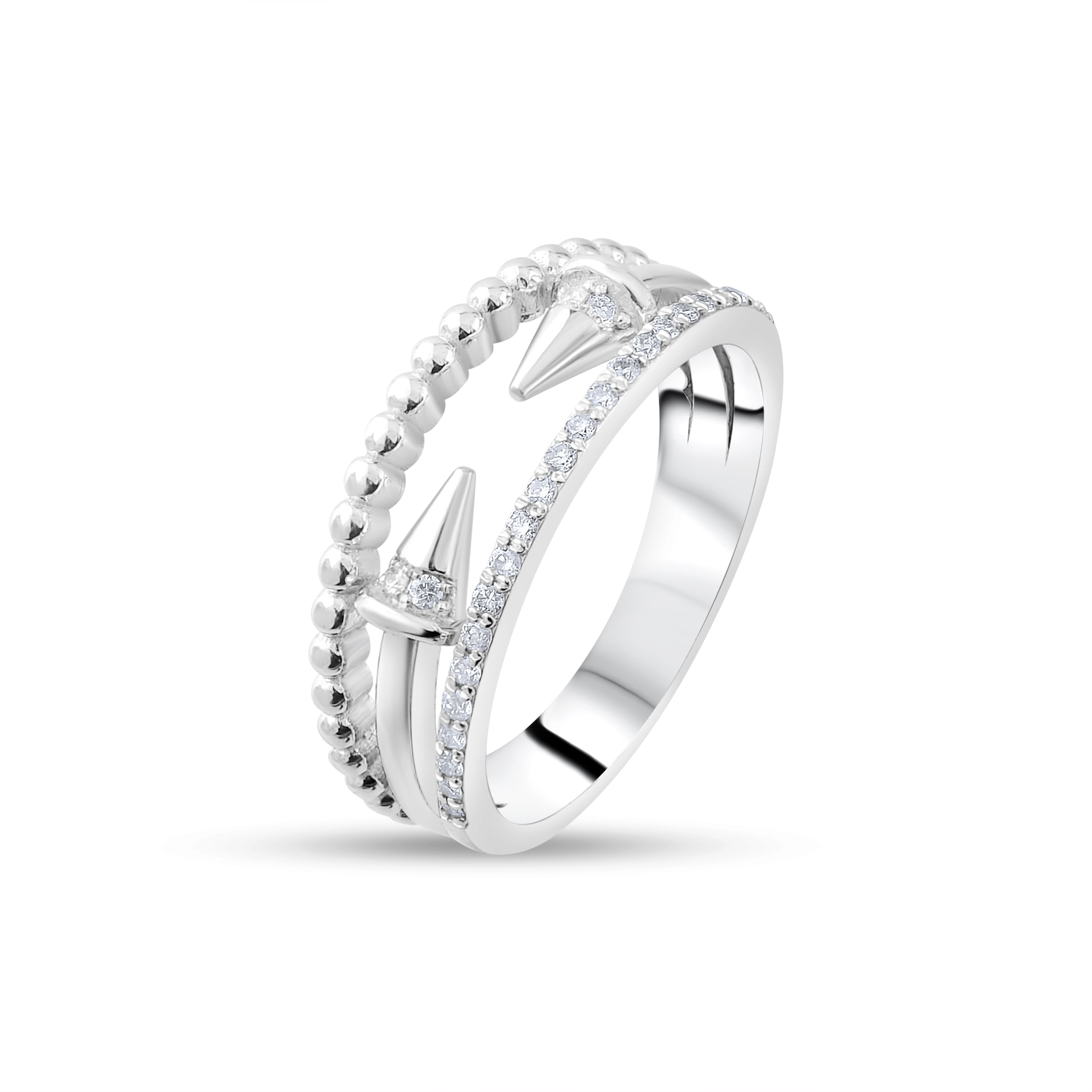0.14 Carat Natural Diamond Ring – Elegant Fine Jewelry Design - Gold Stone Diamond