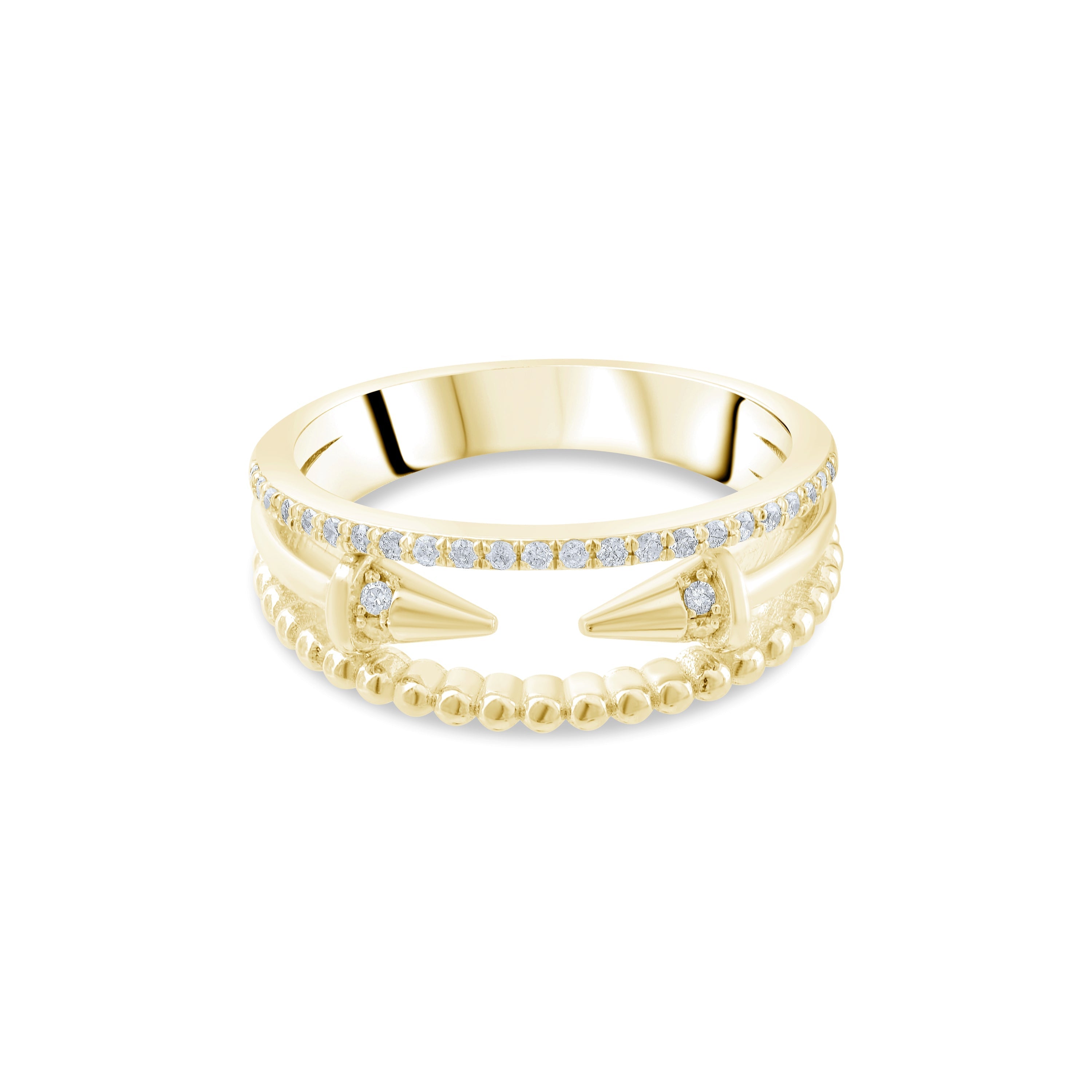 0.14 Carat Natural Diamond Ring – Elegant Fine Jewelry Design - Gold Stone Diamond