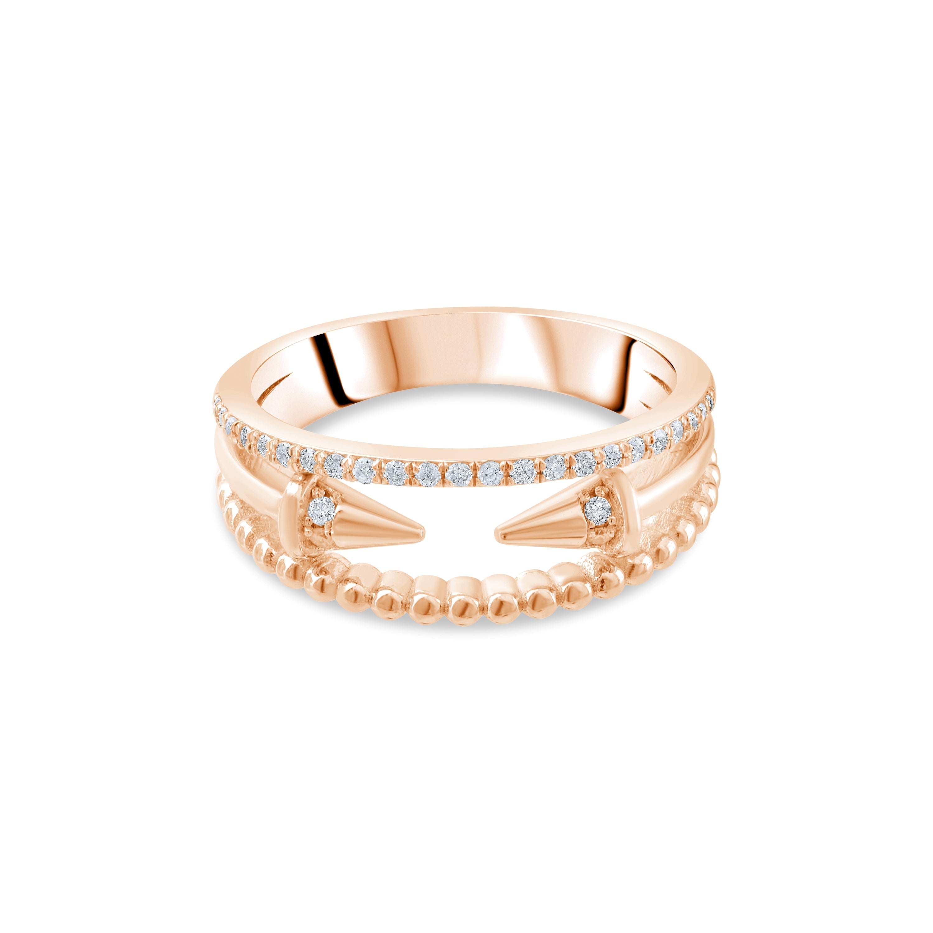0.14 Carat Natural Diamond Ring – Elegant Fine Jewelry Design - Gold Stone Diamond