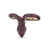 85.09 Carat Rhodolite Garnet Snake Bracelet – Symbolic Fine Jewelry - Gold Stone Diamond