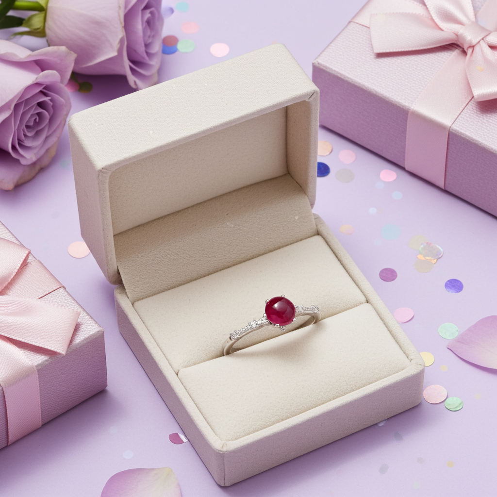 1.02 Carat Natural Diamond and Ruby Ring – Fine Jewelry Design