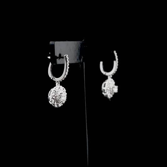 0.89 Carat Natural Diamond Earrings – Elegant Fine Jewelry Design