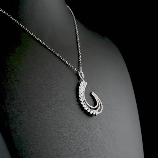 0.64 Carat Marquise Diamond Necklace – Elegant Fine Jewelry Design