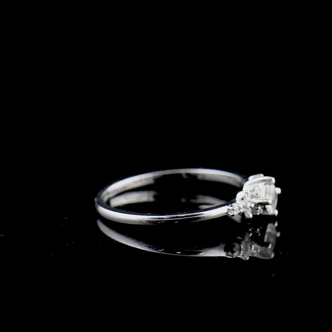 0.27 Carat Natural Diamond and Sapphire Ring – Fine Jewelry Design