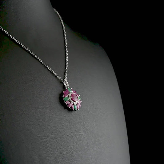 6.55 Carat Natural Diamond and Ruby Necklace – Fine Jewelry Design
