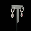 1.85 Carat Natural Diamond and Rhodolite Earrings – Fine Jewelry