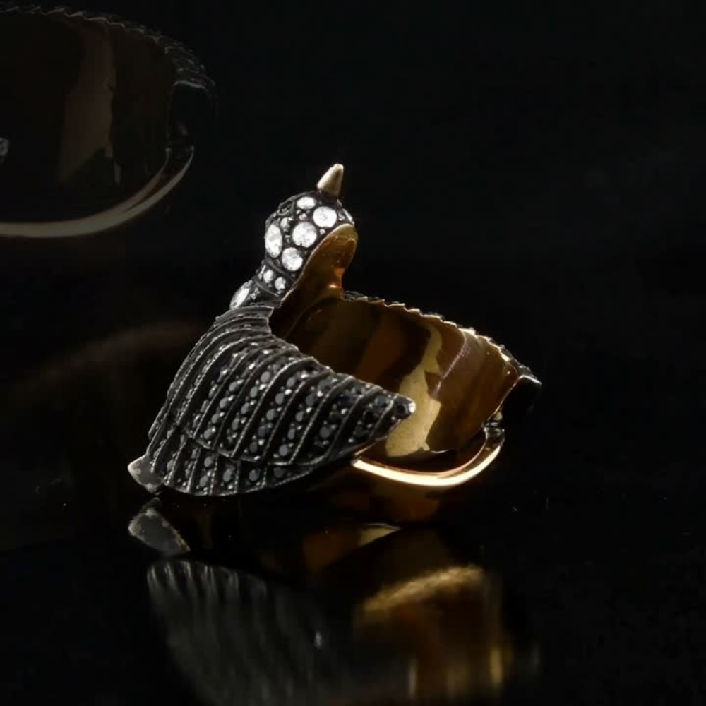 1.02 Carat Natural Diamond Bird Design Ring – Fine Jewelry Design