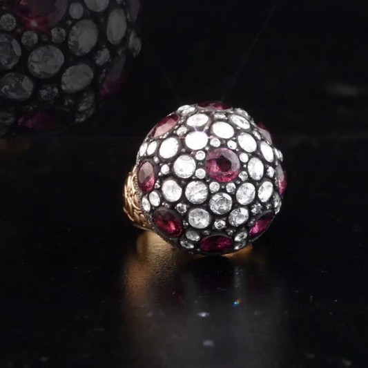 6.22 Carat Natural Diamond and Ruby Ring – Elegant Fine Jewelry Design