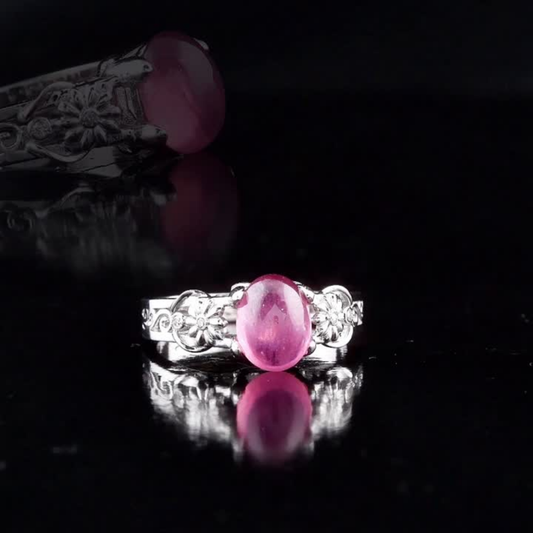 2.45 Carat Natural Diamond and Tourmaline Ring – Fine Jewelry Design
