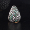 5.50 Carat Natural Diamond and Emerald Ring – Elegant Fine Jewelry Design