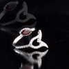 1.17 Carat Natural Diamond and Garnet Ring – Fine Jewelry Design