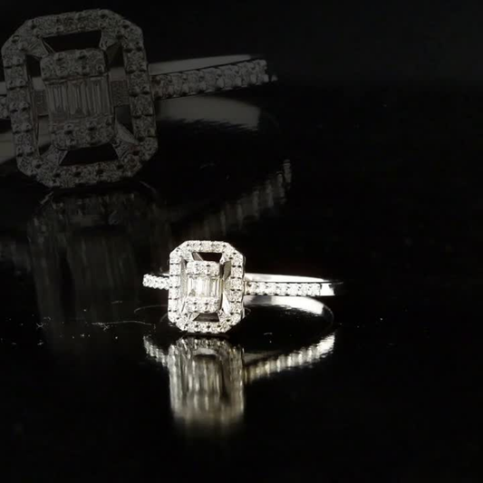 0.15 Carat Natural Baguette Diamond Ring – Fine Jewelry Design