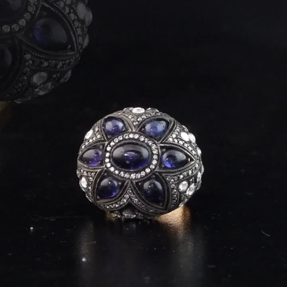 8.8 Carat Natural Diamond and Sapphire Ring – Fine Jewelry Design