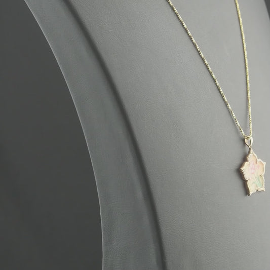 0.16 Carat Natural Diamond Floral Necklace – Elegant Fine Jewelry Design
