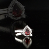 0.86 Carat Natural Diamond and Rhodolite Ring – Fine Jewelry Design