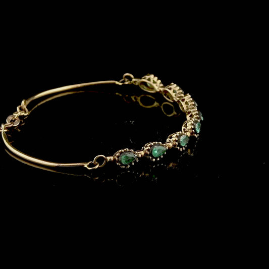 1.6 Carat Natural Emerald Bracelet – Elegant Fine Jewelry Design