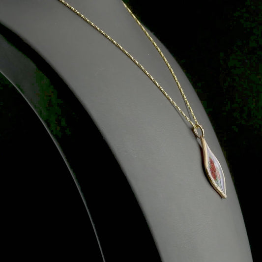 0.21 Carat Natural Diamond Rose Necklace – Elegant Fine Jewelry Design