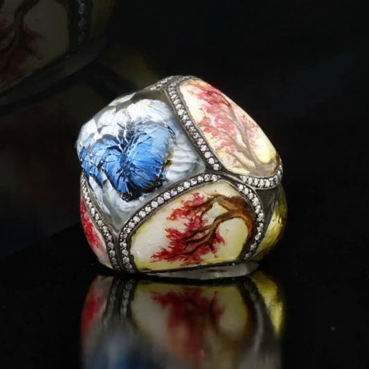 1.90 Carat Natural Diamond Butterfly Design Ring – Fine Jewelry Design