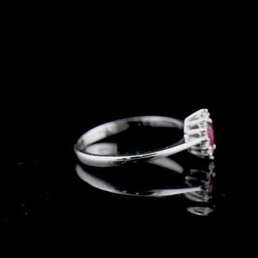 0.23 Carat Natural Diamond and Ruby Ring – Fine Jewelry Design