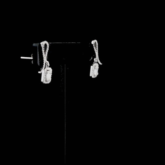 0.58 Carat Baguette Diamond Earrings – Elegant Fine Jewelry Design