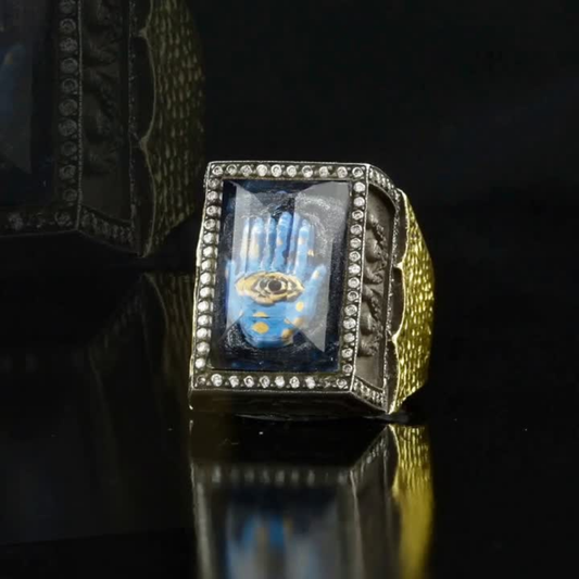 1.80 Carat Natural Diamond Hamsa Design Ring – Fine Jewelry Design