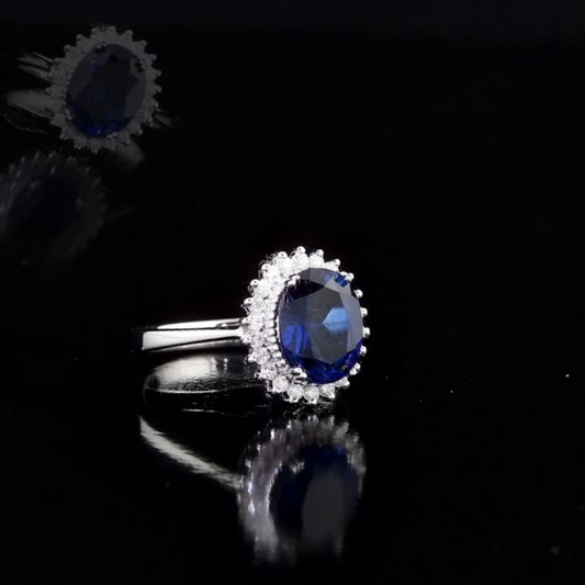 2.69 Carat Natural Diamond and Sapphire Ring – Fine Jewelry Design