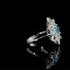 4.50 Carat Natural Diamond and Blue Topaz Ring – Fine Jewelry Design