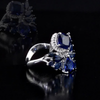 7.47 Carat Natural Diamond and Sapphire Ring – Fine Jewelry Design