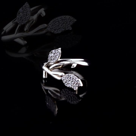0.26 Carat Natural Diamond Leaf Figure Ring – Fine Jewelry Design