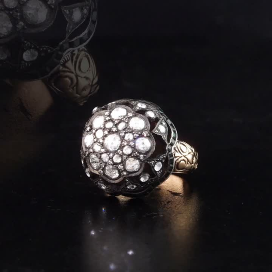 3.84 Carat Natural Diamond and Emerald Ring – Fine Jewelry Design