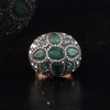 8.60 Carat Natural Diamond and Emerald Ring – Fine Jewelry Design