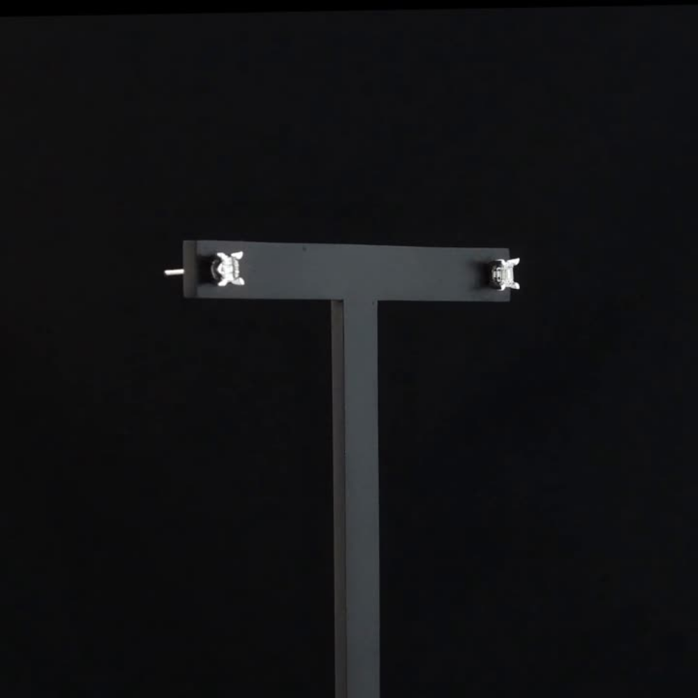 0.16 Carat Baguette Diamond Earrings – Elegant Fine Jewelry Design