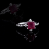 0.78 Carat Natural Diamond and Rhodolite Ring – Fine Jewelry Design