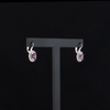 2.67 Carat Natural Diamond and Rhodolite Earrings – Fine Jewelry Design