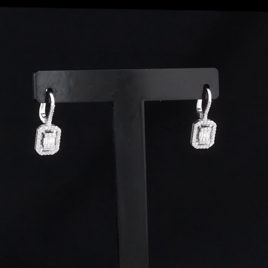 0.44 Carat Baguette Diamond Earrings – Elegant Fine Jewelry Design