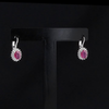 2.02 Carat Natural Diamond and Ruby Earrings – Fine Jewelry Design