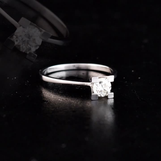 0.40 Carat Natural Diamond Solitaire Ring – Fine Jewelry Design