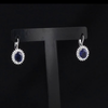 5.17 Carat Natural Diamond and Sapphire Earrings – Fine Jewelry Design