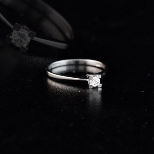 0.30 Carat Natural Diamond Solitaire Ring – Fine Jewelry Design