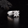 0.05 Carat Natural Diamond Snowflake Ring – Elegant Fine Jewelry Design