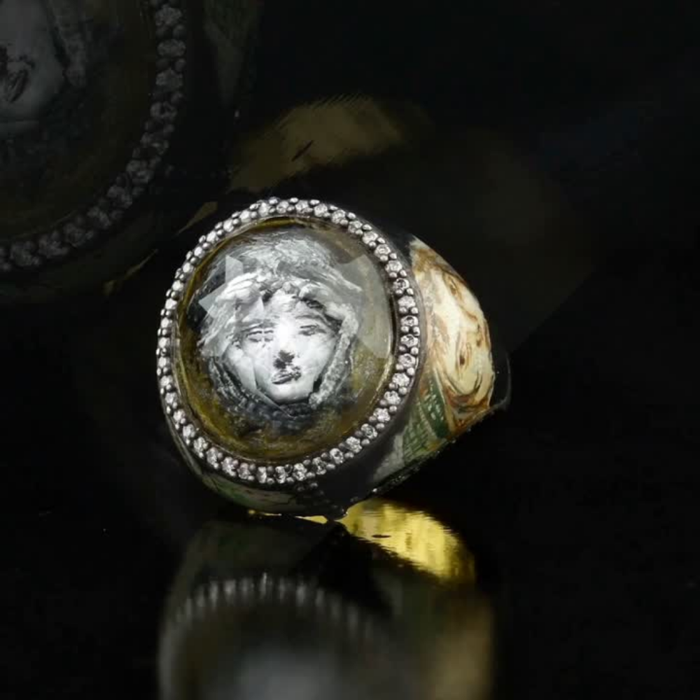 2.26 Carat Natural Diamond Medusa Design Ring