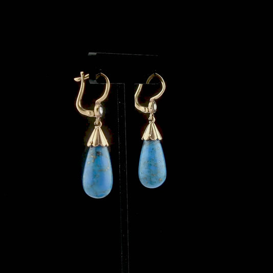 0.14 Carat Natural Diamond and Precious Gemstone Earrings – Fine Jewelry