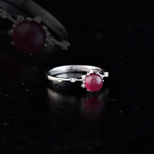 1.02 Carat Natural Diamond and Ruby Ring – Fine Jewelry Design
