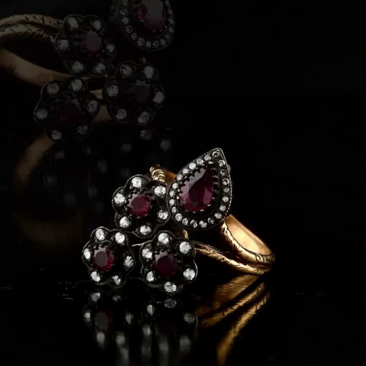 1.72 Carat Natural Diamond and Ruby Ring – Elegant Fine Jewelry Design