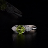 0.86 Carat Natural Diamond and Peridot Ring – Fine Jewelry Design