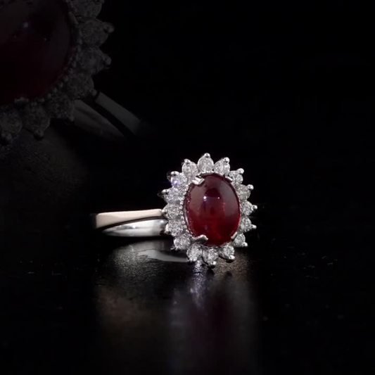 2.78 Carat Natural Diamond and Ruby Ring – Fine Jewelry Design