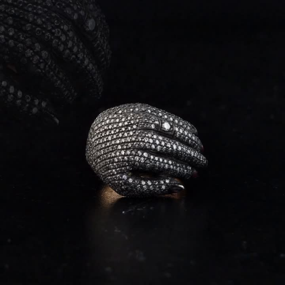 2.18 Carat Natural Diamond Hand Design Ring