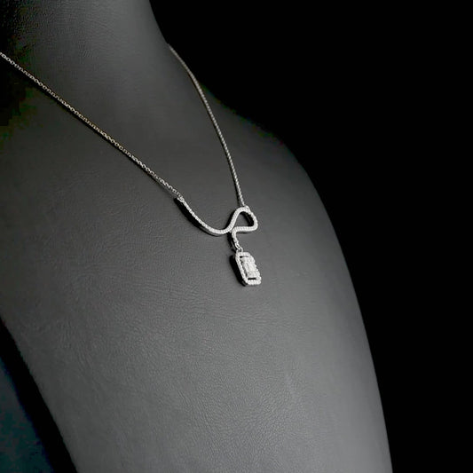 0.40 Carat Baguette Diamond Necklace – Elegant Fine Jewelry Design