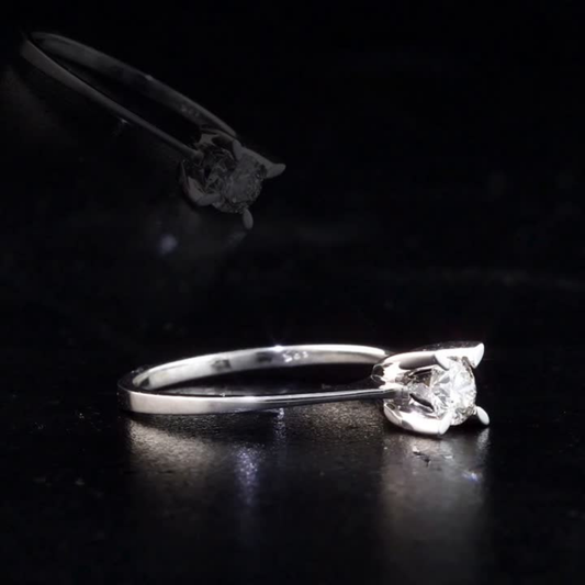 0.30 Carat Natural Diamond Solitaire Ring – Fine Jewelry Design
