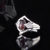0.68 Carat Natural Diamond and Garnet Ring – Fine Jewelry Design